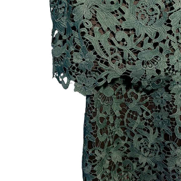 Elegant Forest Green Skirt Set by Jennifer Lopez Size 4 Perfect for Party - Picture 5 of 9